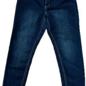 Women's Dereon Jeans Size 13/14 SlimStraight Blue Embossed Pockets